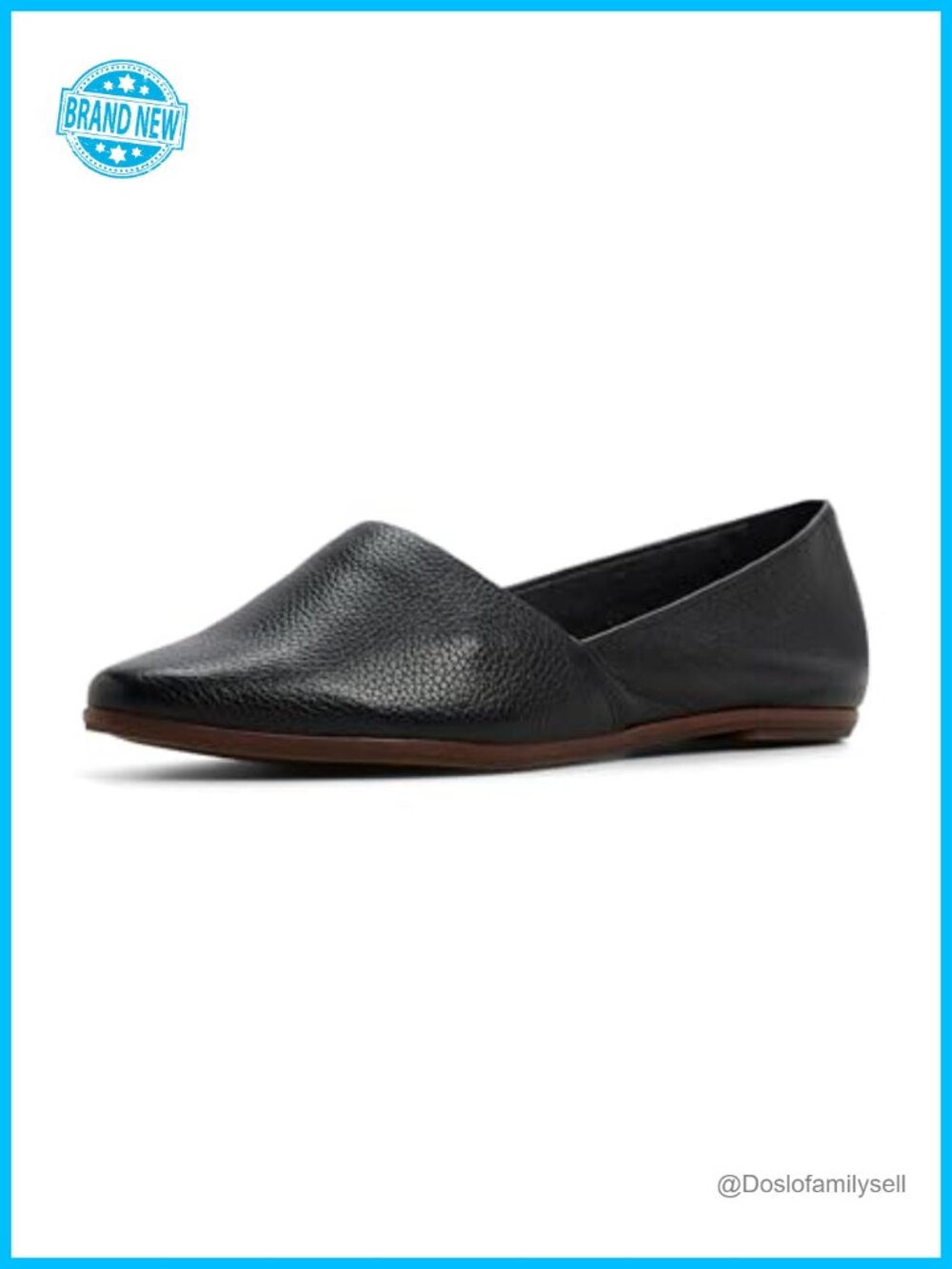 Leather Slip-On Flat Loafer Pointed Toe Casual Walking Shoe